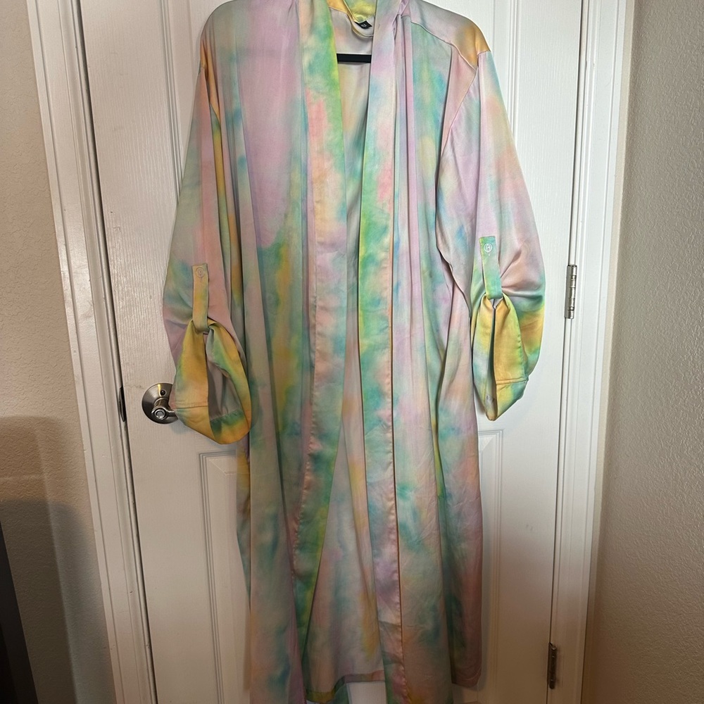 Chrissy Tieghan Tie Dye Silk Robe